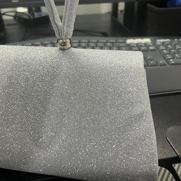 Neiman Marcus Glitter Sequin Evening Top-Handle Purse - Picture 6 of 6